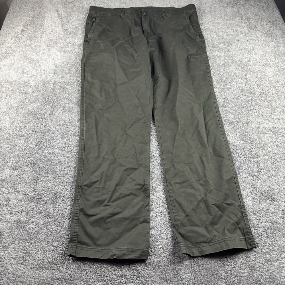 Weatherproof Utility‎ Pants Mens 38x32 Green Flex Hiking Outdoors